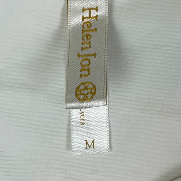 Helen Jon Aqua Blue White Bikini Halter Top Tie Bottom 2 Piece Swimsuit Sz S M - Picture 8 of 13